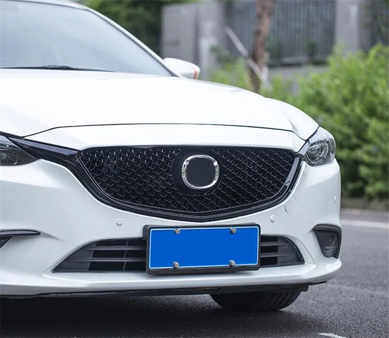 CEYUSOT новая Решетка переднего бампера верхняя решетка для Mazda 6 Atenza 18 мазда 6 М6 декоративная крышка ABS черные гоночные решетки
