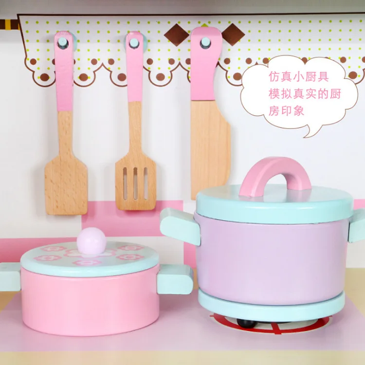 

Children Wooden Model Ultra Large Play House Refrigerator Kitchen Set Large Kindergarten Parent And Child Early Childhood Educat