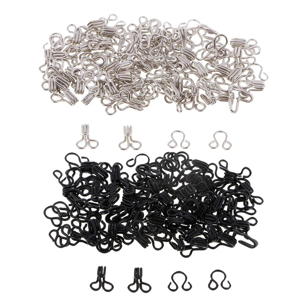 50 Sets Metal Sewing Hooks and Eyes Closure for DIY Bra Clothing Pants Dress Bow Tie Necktie Hook Cravat Clips Accessories