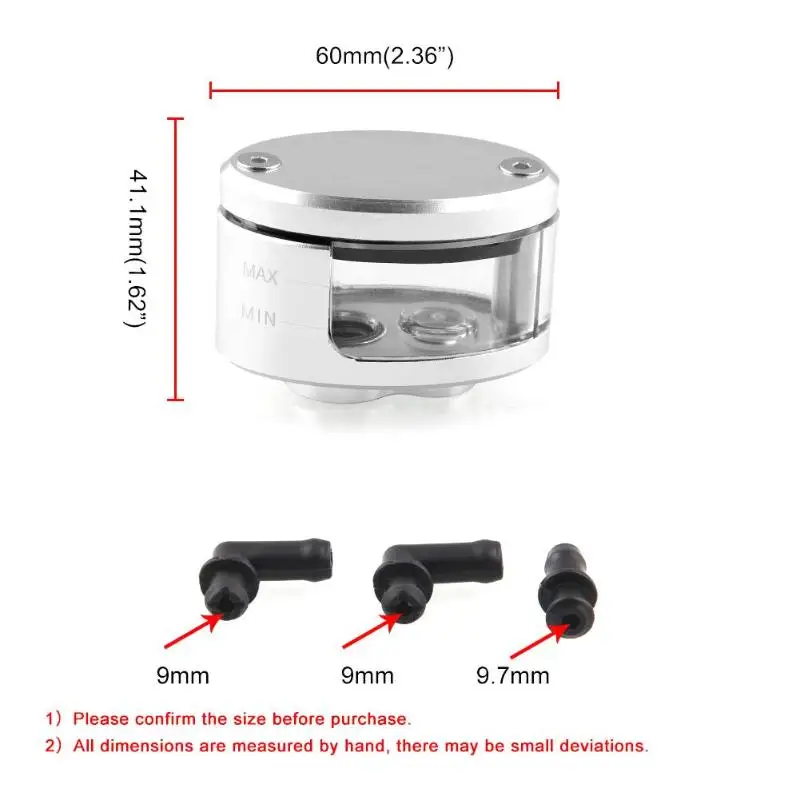 Oil pot-Silver CNC алюминиевый мотоцикл масляный тормозной механизм сцепления Главный цилиндр жидкости резервуар применимый к Honda CBR600RR Honda CBR 1000RR - Цвет: Oil pot-Silver