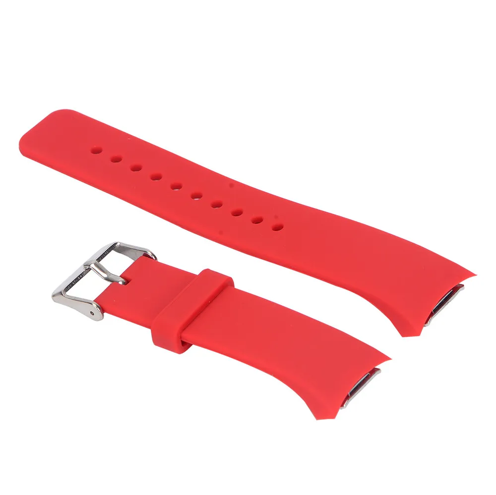 For Samsung Gear S2 SM-R720 watch strap Silicone Solid color sport watchband Strap with connector For Samsung Gear S2 R720 strap