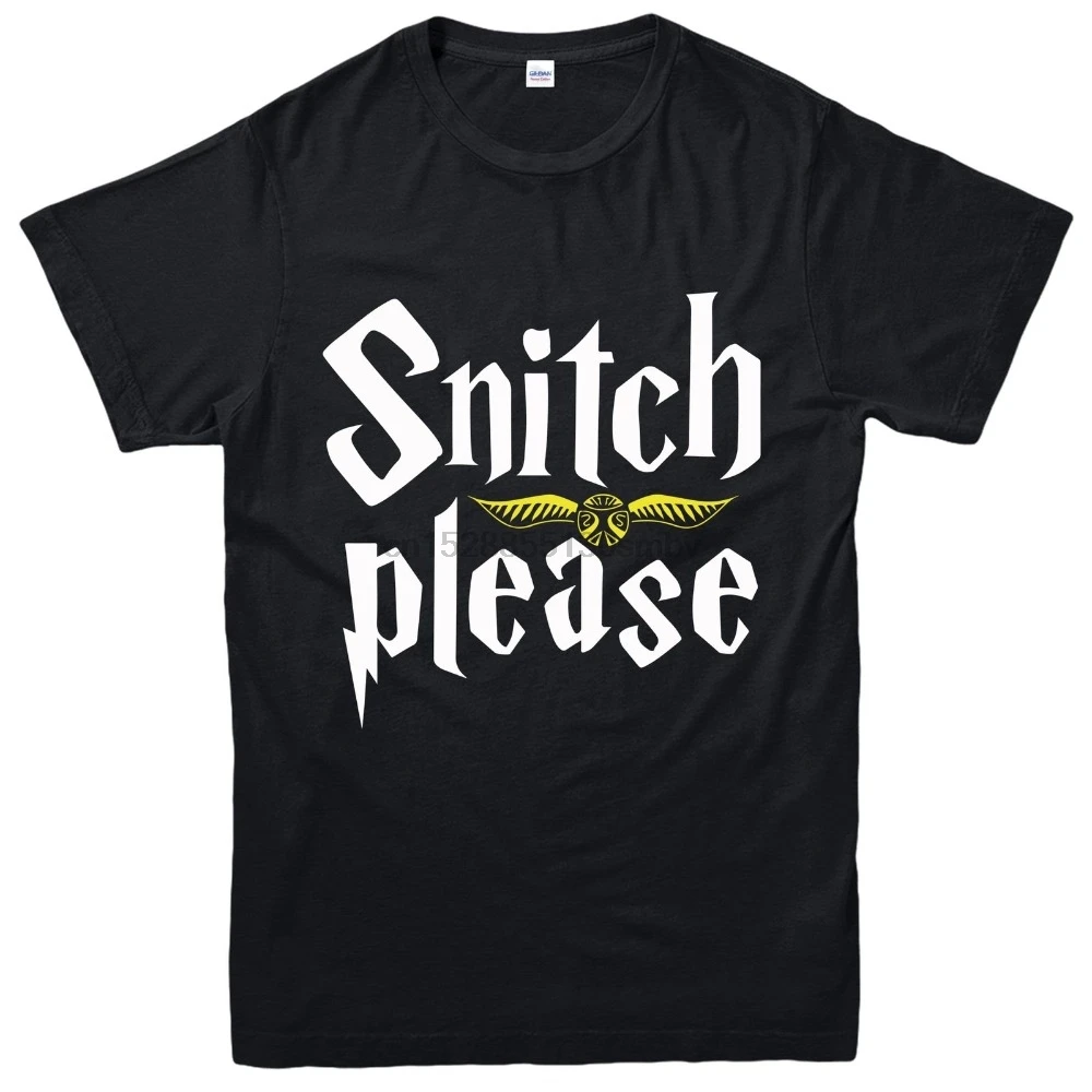 Snitch Please T-Shirt Fantasy Movie Inspired 2019 New 100 % Cotton T Shirt for Men Design Tops Harajuku Funny Tee Shirts | Мужская