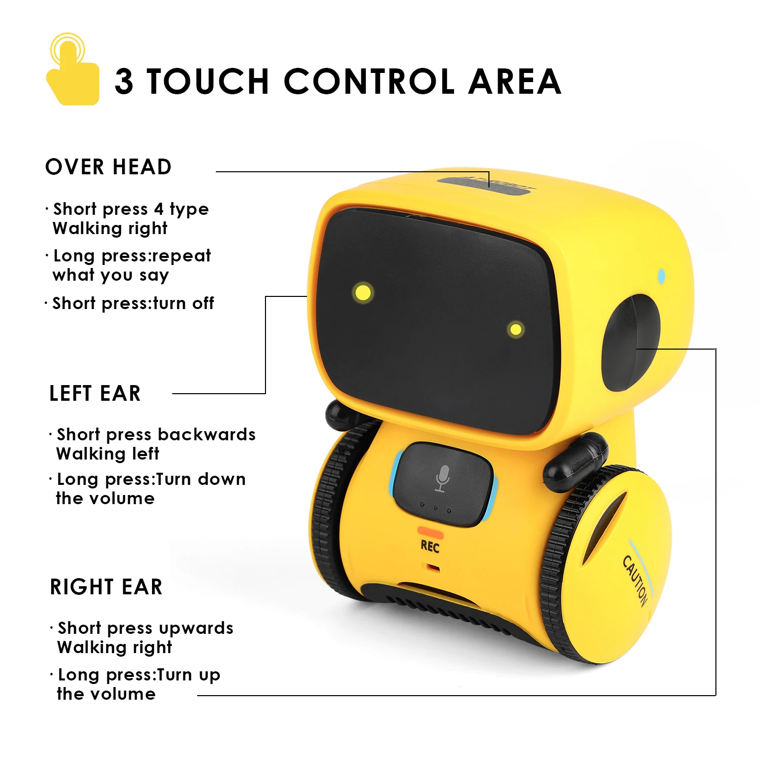 Brinquedo para Crianças Comando de Voz Presentes para Crianças Robôs Inteligentes Dança Controle Toque Brinquedos Robô Interativo Bonito Brinquedo Educacional Apuramento 7 Computers & Electronics
