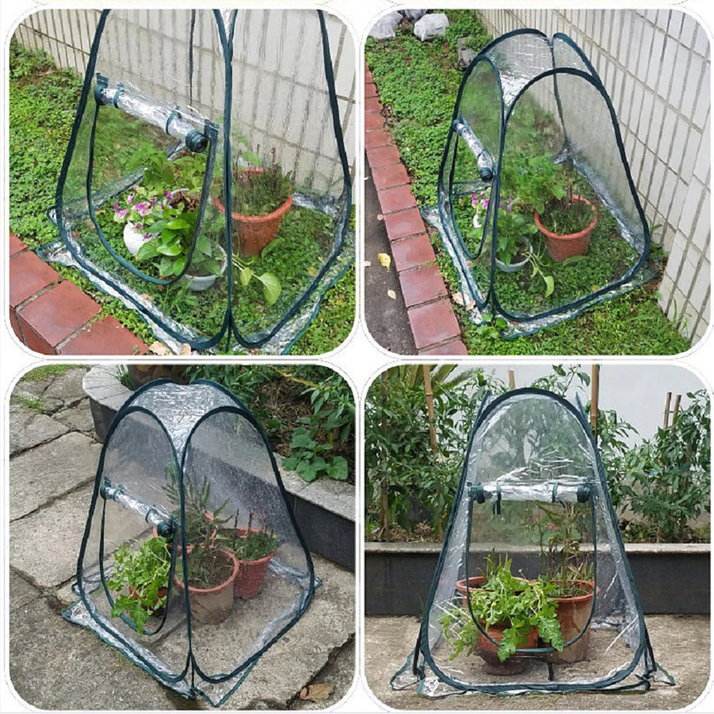 Cubierta de PE para invernadero de jardín, ventana enrollable sin marco,  para mantener el calor, 80x70x70cm - AliExpress, image size:1000x1000