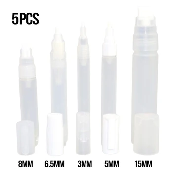 

5 Pcs/Set Empty Rod Liquid Chalk Marker Graffiti Pens Case Transparent Plastic Paint Pen Accessories DIY Craft Household Tools