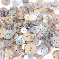 50PCS 20/18/15/12/10mm Natural Shell Sewing Buttons Color Japan Mother of Pearl MOP Round Shell 2 Hole Button Sewing Accessories 1