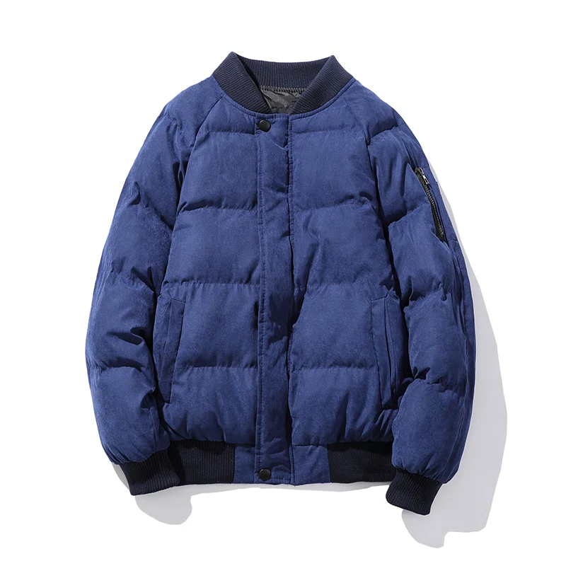 Мужские парки, хлопковая зимняя куртка, пальто для мужчин, куртка-бомбер, толстая мужская куртка-парка, теплая верхняя одежда, ABZ579 - Цвет: blue