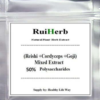 

100gram (Cordyceps + Reishi + Goji ) Mixed Extract 50:1 Powder free shipping