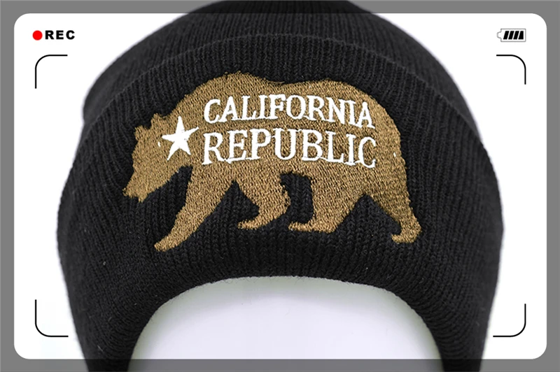 Климат, Калифорнийский медведь, зимняя шапка, шапка для мужчин и женщин, забавная теплая шапка, зимние теплые шапки, Калифорнийский медведь