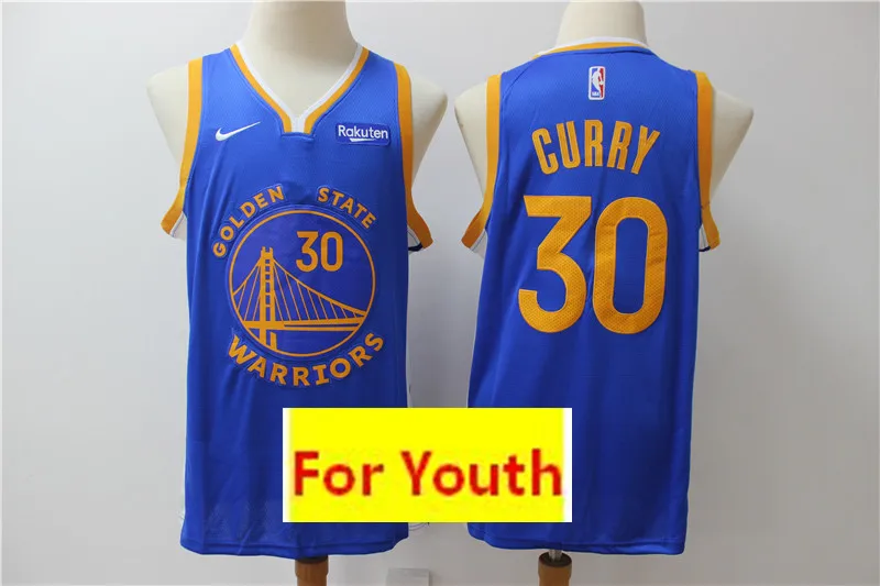 Youth golden state#30 Стивен Карри#11 Клай Томпсон Дети Белый Синий воины Джерси