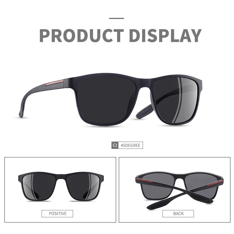 AOFLY, дизайнерские, модные, поляризационные солнцезащитные очки, мужские, ультралегкие, TR90, квадратная оправа, для вождения, зеркальные, солнцезащитные очки, мужские, zonnebril heren, UV400