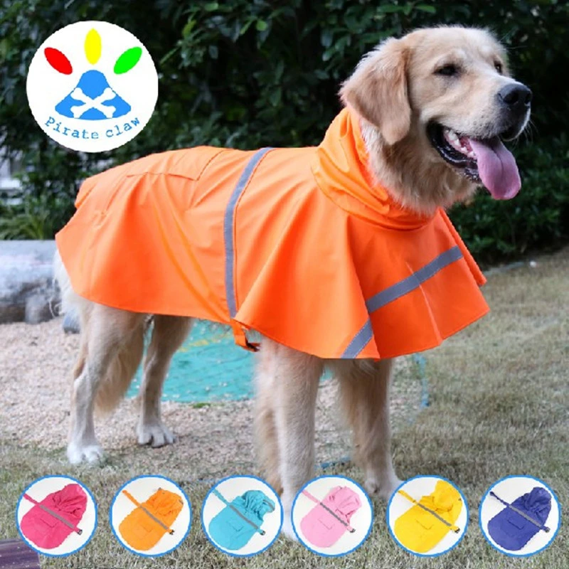 Chubasquero reflectante perro Labrador, Golden Retriever, Husky, ropa impermeable y a prueba nieve para perros grandes, novedad|Abrigos y chaquetas para perro|