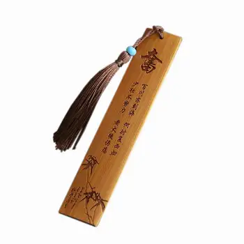 

100 pcs Chinese Style Vintage Tassels Bamboo Bookmark Birthday Party Favor Back To School Gifts