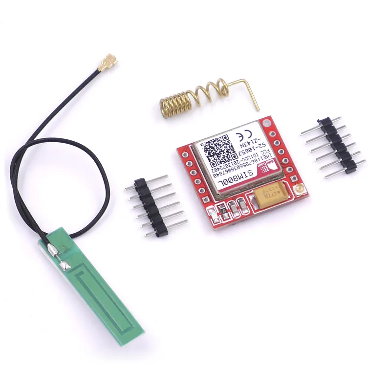 B set Мини маленький модуль SIM800L GPRS GSM карта MicroSIM Core Беспроводная плата Quad-band ttl последовательный порт с антенной для Arduino - Цвет: B set