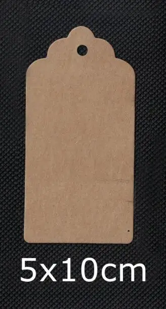 5 1000pcs Kraft Bookmark with Scalloped Edge Blank Gift Tags DIY Creative Price Label Paper Hang Tags - Цвет: 5