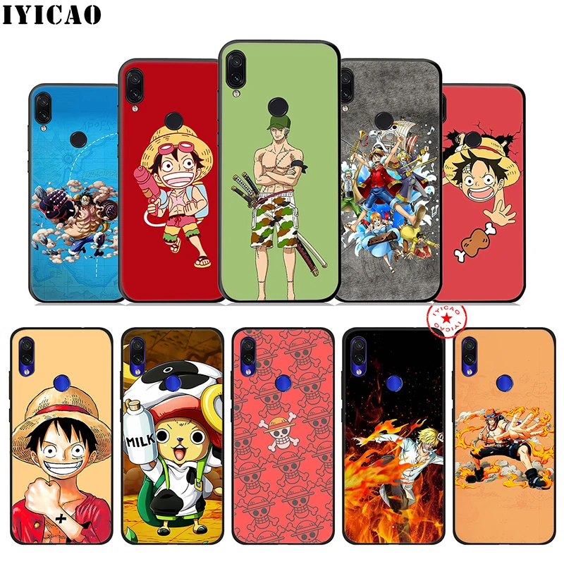 IYICAO One Piece Anime Soft Case for Xiaomi Redmi K20 8A 7A 7 6 6A 5A 5 Plus 4X 4A Go Pro TPU |