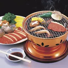 Корейский уголь барбекю дымовой излучаемый японский встроенный стол-топ charbroiler плита чугунный угольный духовка, барбекю гриль