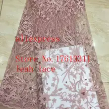 5 ярдов/сумка XC140#8 цветов вышивка блестками DIY бисер цветочные узоры роскошный французский стиль ткани для свадебных платьев