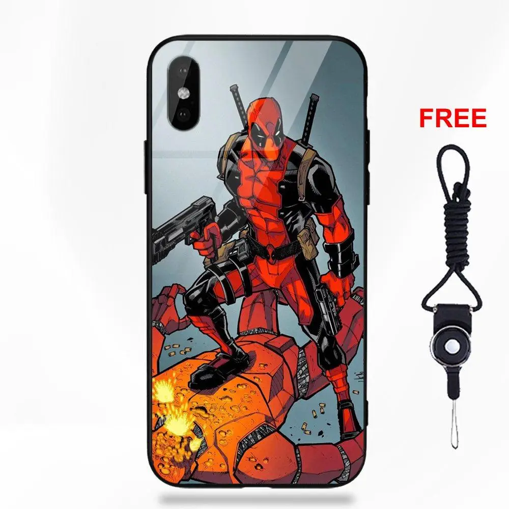 Смешной Дэдпул Мстители комиксы для Galaxy S8 S9 Plus для Redmi 5 Note 5A 6 huawei Honor 7X P20 Lite mate 10 Pro стеклянный чехол
