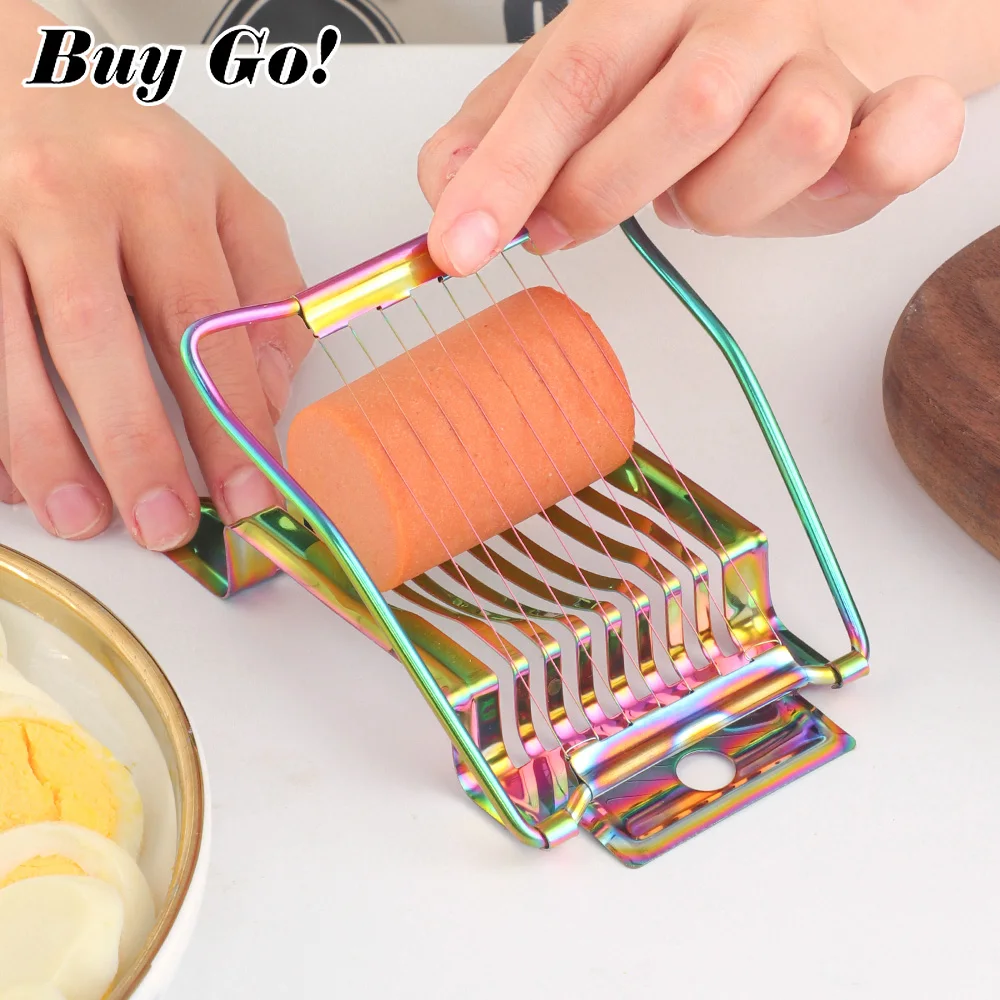 1PC Stainless Steel Boiled Egg Slicer Section Cutter Mushroom Tomato Cutter Mold Chopper Home Egg Kitchen Skiving Tool