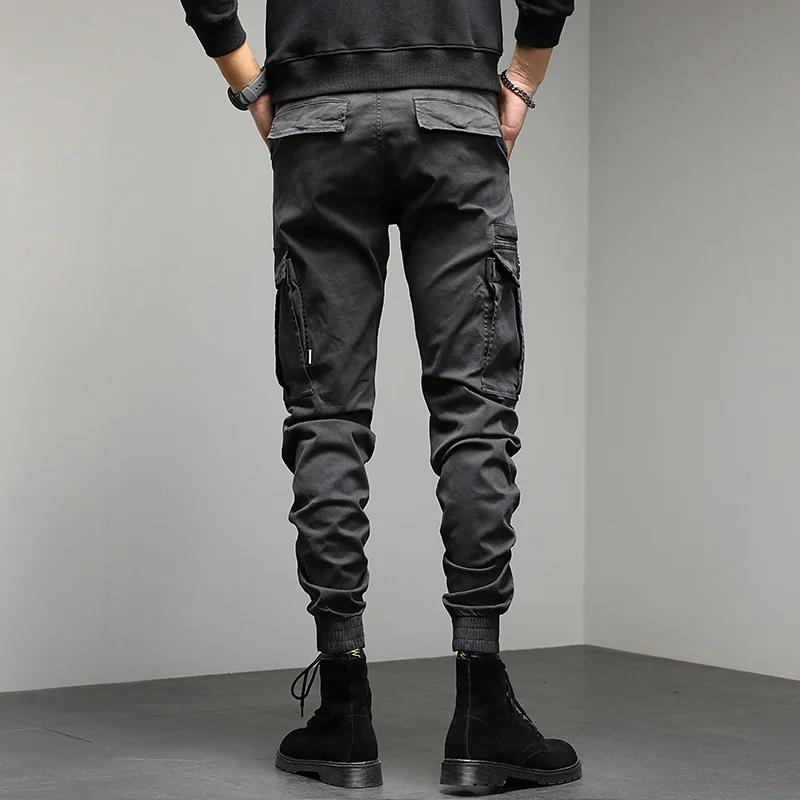 casual trousers for men Single Road Mens Cargo Pants Men Techwear Tactical Military Joggers Male Trousers Streetwear Casual Khaki Pants Men Plus Size men's casual pants not jeans