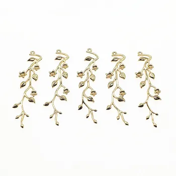 

New arrival! 57x16mm 50pcs Copper Flower shape Charm/Connector for Earrings Making/DIY parts,Jewelry Finding & Component
