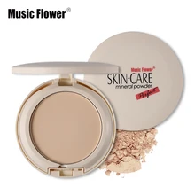 Music Flower бренд прессованный минеральный фиксирующая пудра Макияж Палитра контроль выработки кожного жира Водонепроницаемый длительный порошок кожи отделка косметический