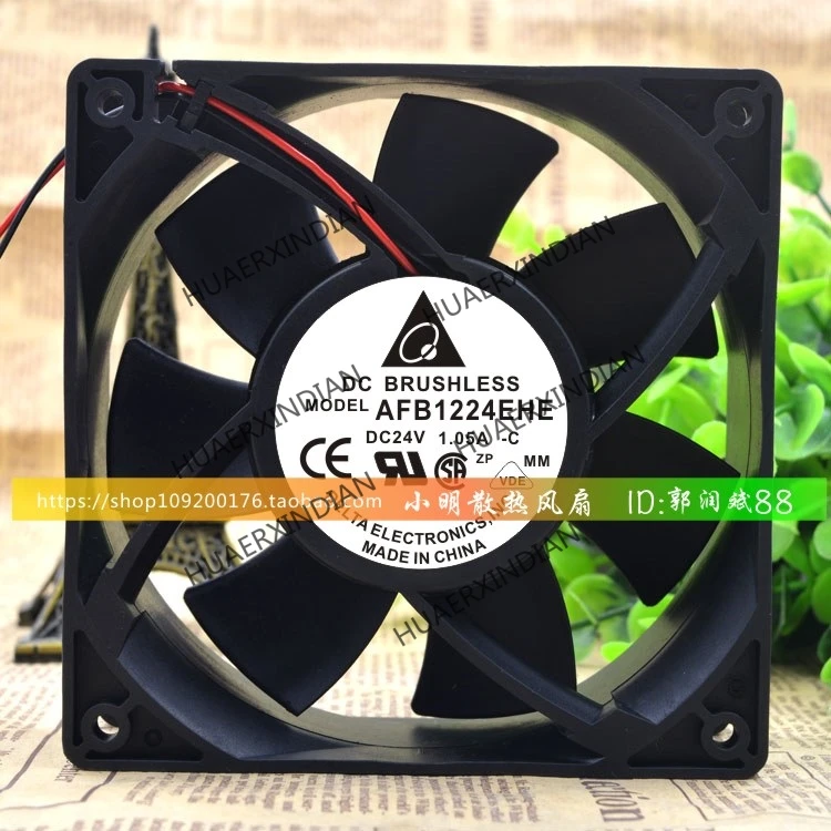 

1Pieces NEW AFB1224EHE 24V 1.05A 12038 12CM Motor protection cooling Fan Original