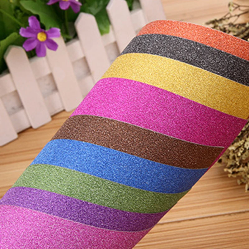 A4 Manual Gift Thick Decorating Self Adhesive Crafts Kindergarten Glitter Sheets Embossed Paper Diy Powder 10pcs/set,glitter embossed paper