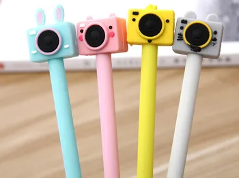 

Korean Retro Camera Gel Pen Wholesale 100pcs/Lot 0.5mm Student Gift Cute Learning Stationery Black Writing Supplies GP314