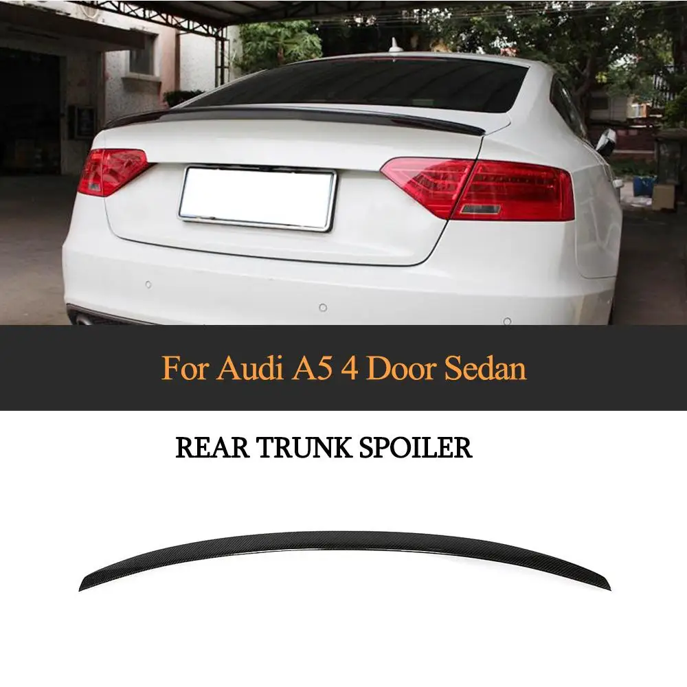 Спойлер заднего крыла из углеродного волокна для Audi A5 Sedan 2009- задний спойлер багажника крыла крышки багажника