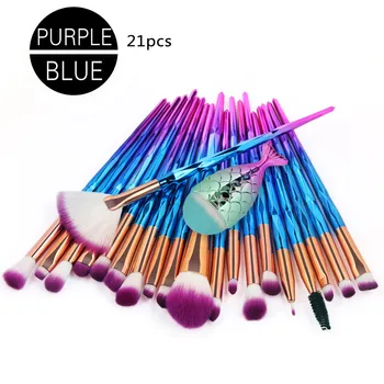 

21Pcs Diamond Makeup Brushes Set Powder Foundation Blush Blending Eye shadow Lip Cosmetic Beauty Make Up Brush pincel maquiagem