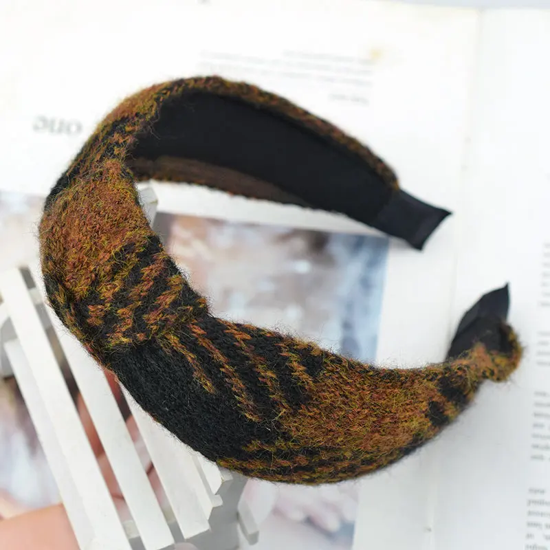 Hairband Q Шерстяная повязка на голову с узлом для женщин, бархатные повязки на голову на осень и зиму, новые модные аксессуары для волос, женские ленты для волос, обруч на голову, подарки - Цвет: Hairband Q
