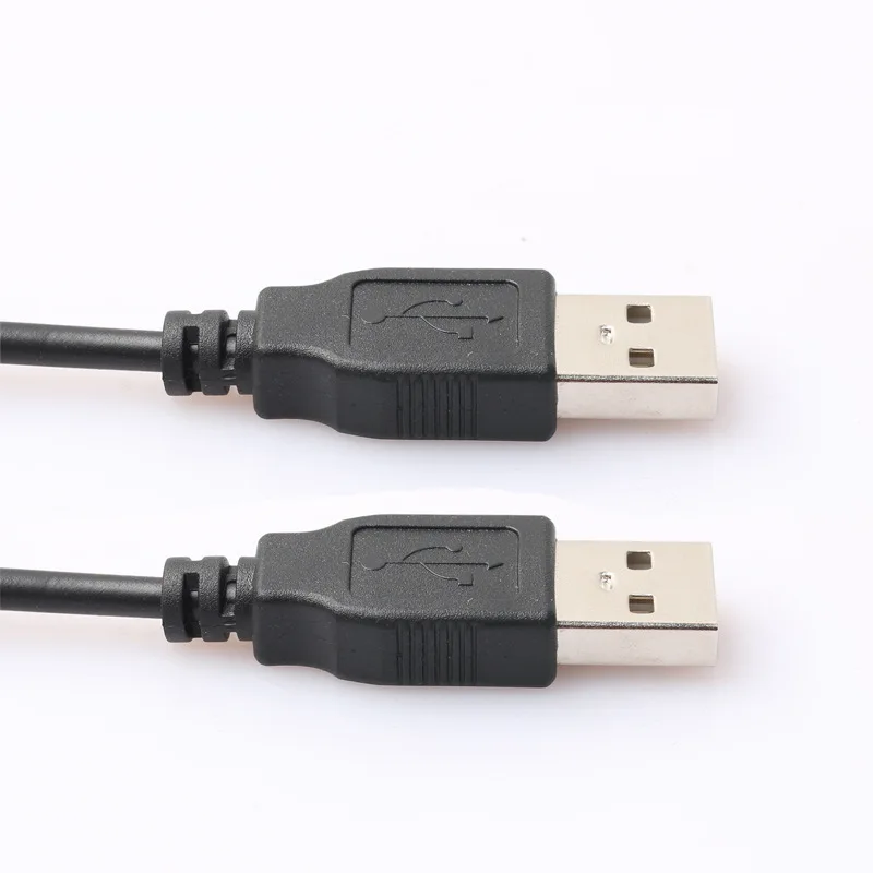 Двойной USB Компьютерный Удлинительный кабель 0,8 M USB 2,0 type A Мужской кабель Hi-speed 480 Мбит/с черный