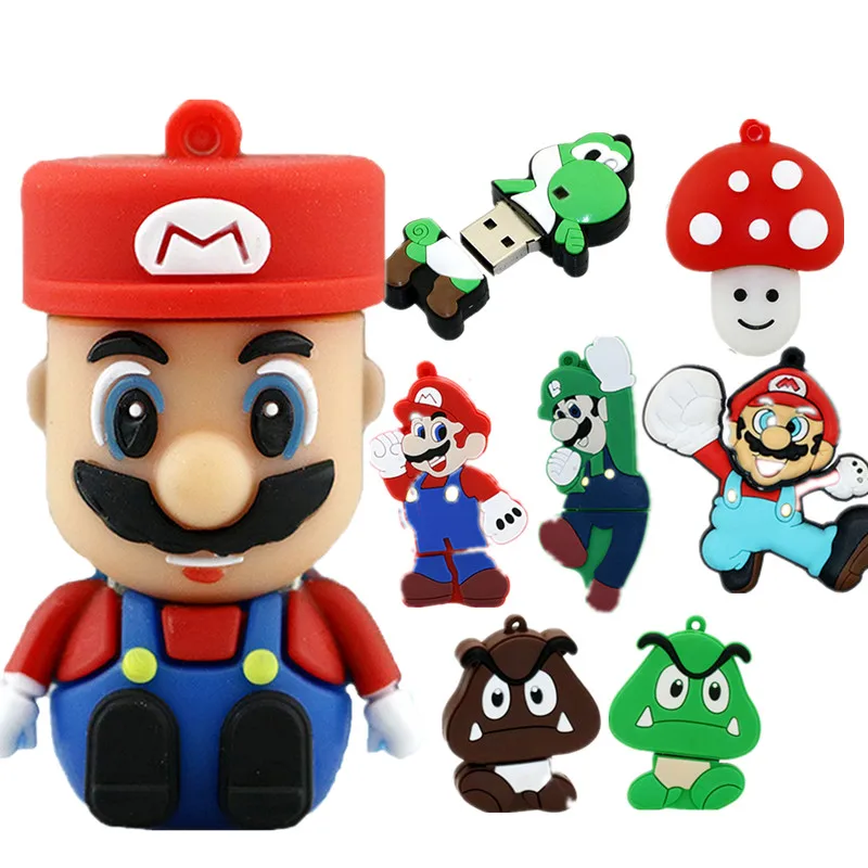 Флеш-накопитель Mario с мультипликационным принтом карта памяти 2 0 4 ГБ 8 16 32 64
