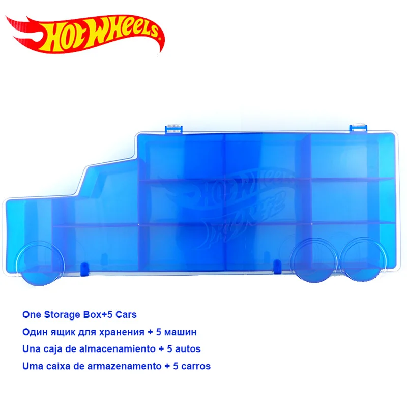 Hot Wheels модель автомобиля портативный пластиковый ящик для хранения игрушек Hotwheels автомобили подвижная парковка двухсторонние складные модели вмещает 16 автомобилей - Цвет: C WITH 5 Cars