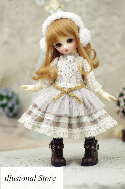 1/6 BJD SD кукла мини ткань зимний красивый костюм для кукла 1/6 одежда