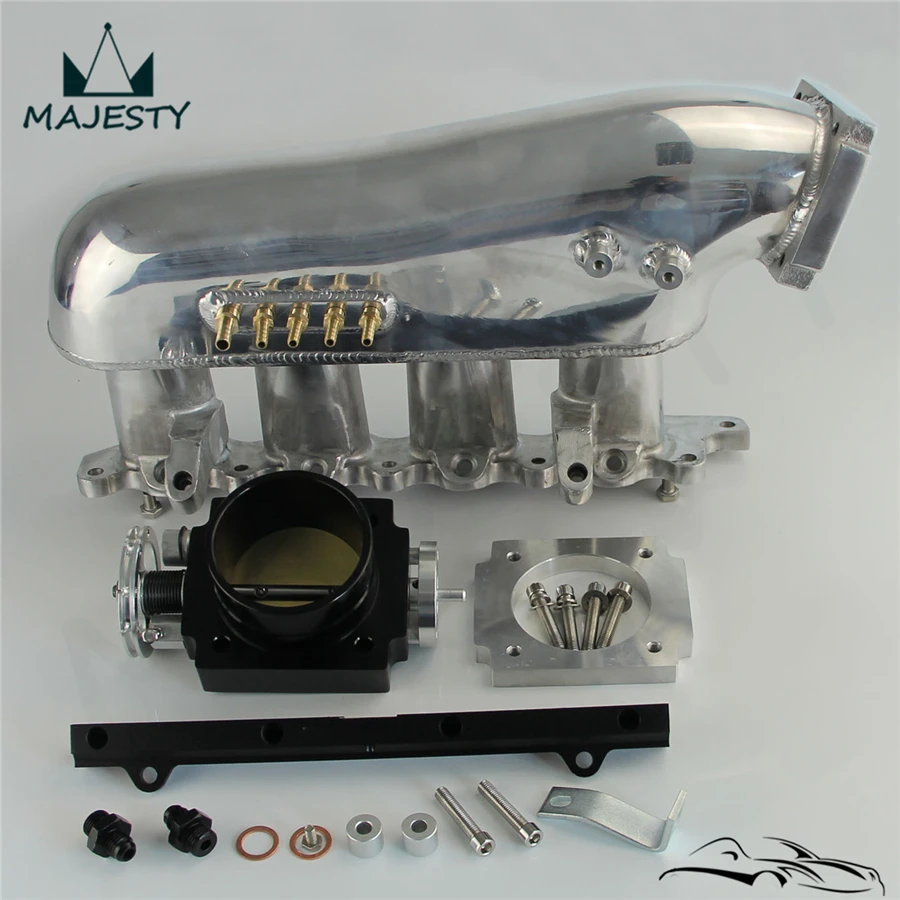 Intake Manifold+80mm throttle body +Fuel Rail Fits for M**itsubishi