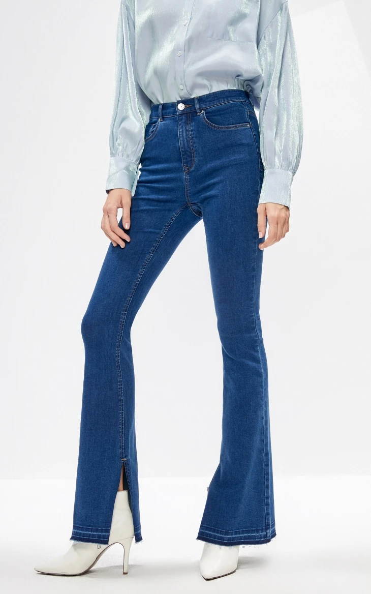 Vero Moda новые женские слегка расклешенные джинсы с разрезами | 319332513