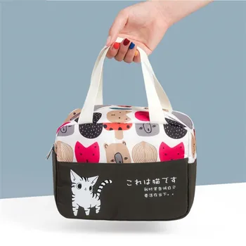 

Cute Cat Functional New Fresh Lunch Bags For Women Kids Food Cooler Lunch Box Tote Cooler Lunch Box Insulation Portable Tote Bag