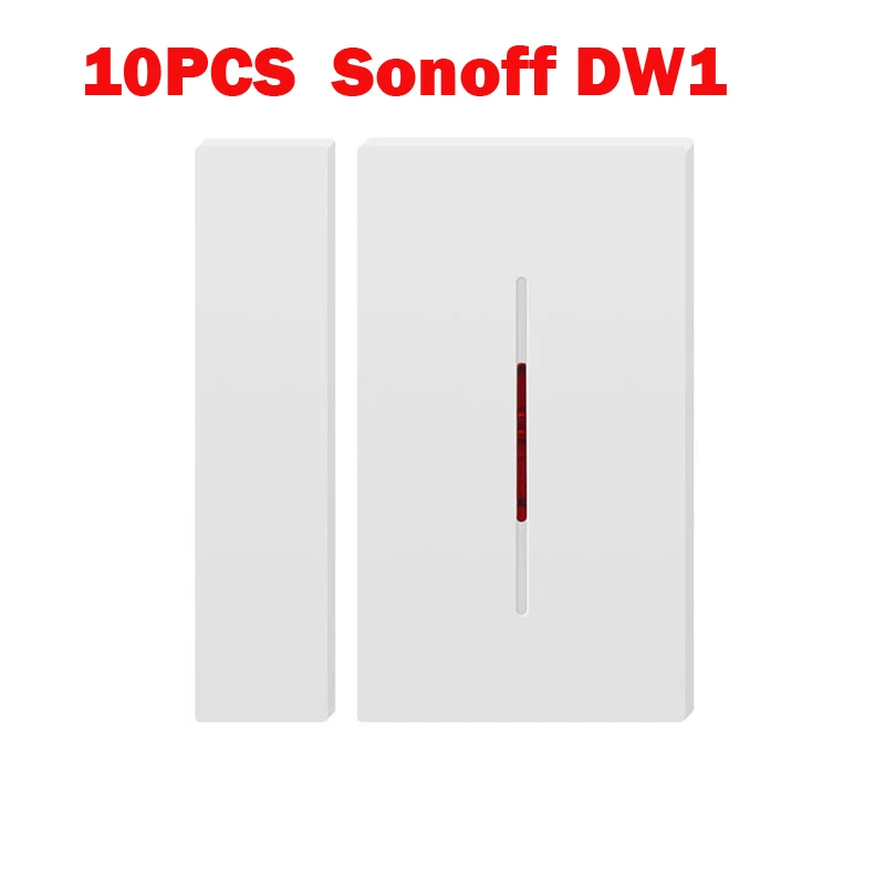 Интеллектуальный выключатель света SONOFF DW1 умный дом дверная и оконная сигнализация датчик вторжения и Sonoff RF Bridge 433 МГц для умного дома безопасности Наборы ewelink - Комплект: 10pcs DW1