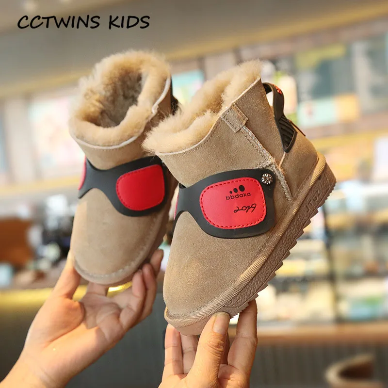 CCTWINS/детская обувь; коллекция года; зимние ботинки из натуральной кожи; модная детская обувь из овечьей кожи; ботильоны для маленьких девочек; SNB059
