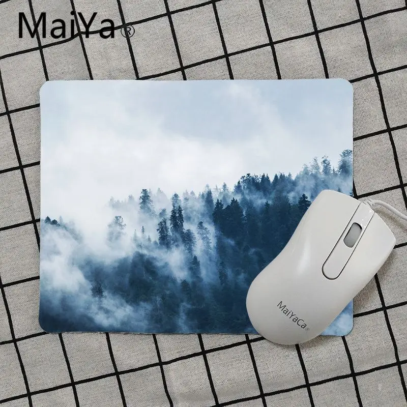 Maiya пейзаж лес белый туман с дымом облака коврик для мыши геймерская игра коврики Гладкий блокнот для письма настольные компьютеры мат игровой коврик для мыши