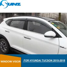 Автомобильный Дверной козырек для HYUNDAI TUCSON- дефлекторы бокового окна, защита от дождя для HYUNDAI TUCSON SUNZ