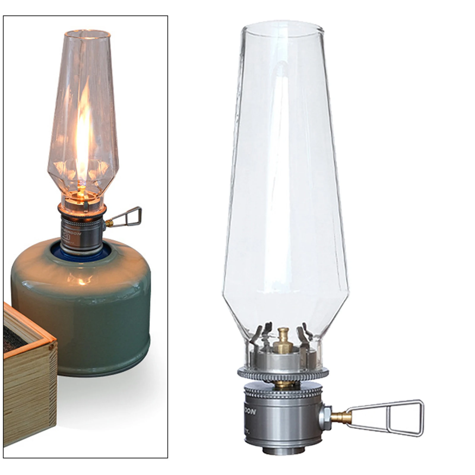 Gas Lantern Candle Lamp Portable Tent Light Butane Gas Light Outdoor