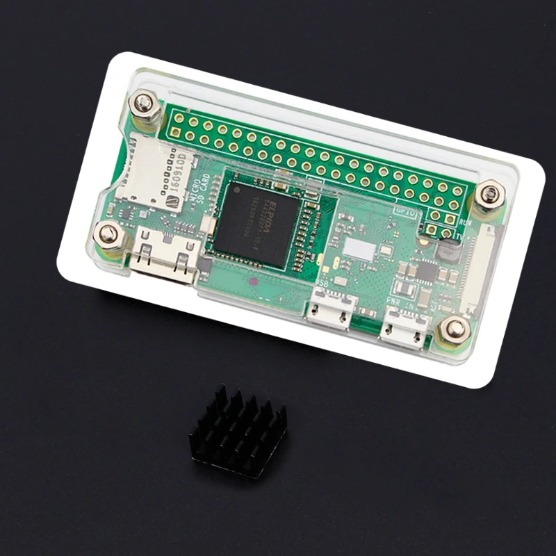 Акриловый Корпус чехол + алюминиевый радиатор комплект для Raspberry Pi Zero V1.3 Прямая