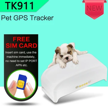 

Easy operation Tracking locator Smart TK911 dog GPS Tracke Free APP Pet Tracking Device History route playback Geo-fence