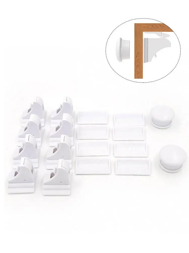 

Protective magnetic lock cabinet door drawer invisible multi-function safety lock #4W