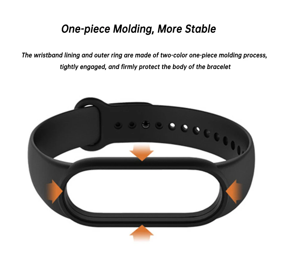 10 шт./упак. для Xiaomi Mi Band 5 ремешок силиконовый спортивный браслет наручные Ремешки