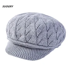 SUOGRY женские зимние шапки с помпонами Skullies теплая шапка кролик шапочки вязаная шапка модная повседневная элегантная 2009 Gorras